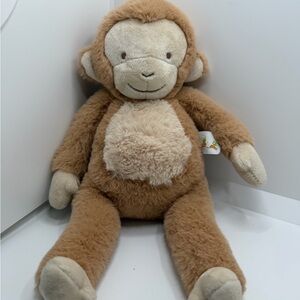 Bunnies by the Bay Tan and Cream Plush Monkey